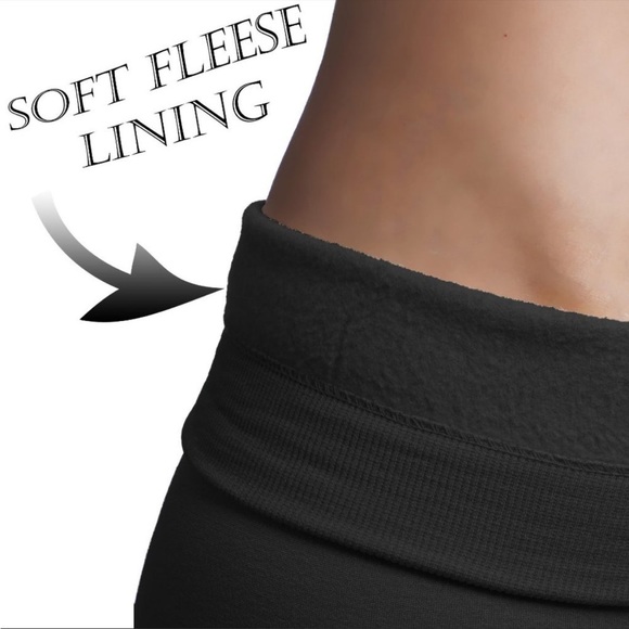 BOHO FLEECE LINED LEGGINGS ON GREY NWT - Picture 2 of 4